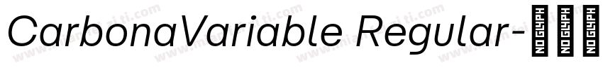 CarbonaVariable Regular字体转换
